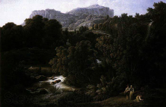 Joseph Anton Koch Mountain Scene Norge oil painting art